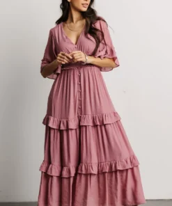 FT Alta Tiered Maxi Dress | Dusty Mauve Dresses 20 FT Alta Tiered Maxi Dress | Dusty Mauve Dresses