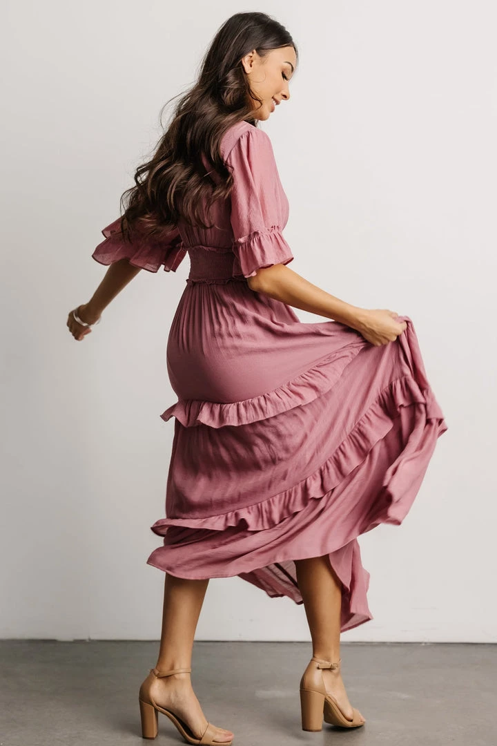 FT Alta Tiered Maxi Dress | Dusty Mauve Dresses 5 FT Alta Tiered Maxi Dress | Dusty Mauve Dresses