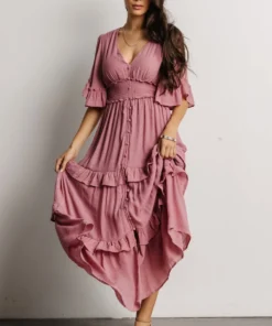 FT Alta Tiered Maxi Dress | Dusty Mauve Dresses 21 FT Alta Tiered Maxi Dress | Dusty Mauve Dresses