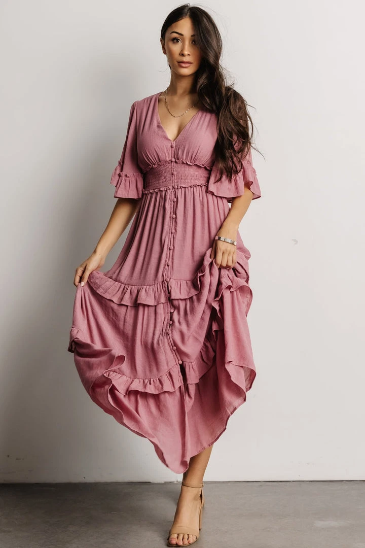 FT Alta Tiered Maxi Dress | Dusty Mauve Dresses 11 FT Alta Tiered Maxi Dress | Dusty Mauve Dresses