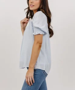 IL Alyssa Back Tie Top | Powder Blue