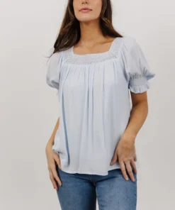 IL Alyssa Back Tie Top | Powder Blue