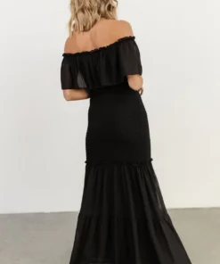 JH Amalfi Smocked Maxi Dress | Black 19 JH Amalfi Smocked Maxi Dress | Black