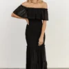 JH Amalfi Smocked Maxi Dress | Black
