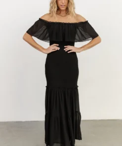 JH Amalfi Smocked Maxi Dress | Black 16 JH Amalfi Smocked Maxi Dress | Black