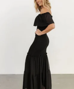 JH Amalfi Smocked Maxi Dress | Black 13 JH Amalfi Smocked Maxi Dress | Black