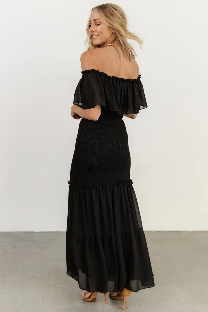 JH Amalfi Smocked Maxi Dress | Black 6 JH Amalfi Smocked Maxi Dress | Black