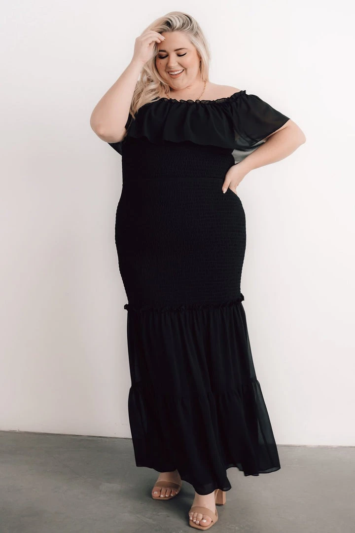 JH Amalfi Smocked Maxi Dress | Black 3 JH Amalfi Smocked Maxi Dress | Black