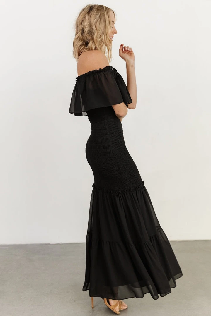 JH Amalfi Smocked Maxi Dress | Black 8 JH Amalfi Smocked Maxi Dress | Black