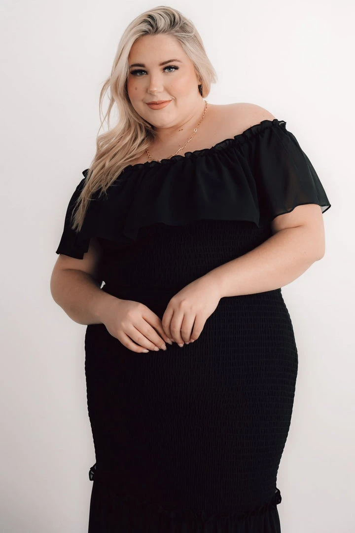 JH Amalfi Smocked Maxi Dress | Black 2 JH Amalfi Smocked Maxi Dress | Black