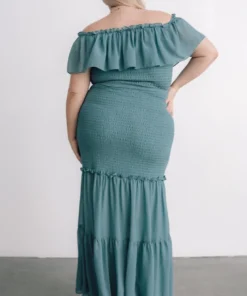 JH Dresses Amalfi Smocked Maxi Dress | Blue 19 JH Dresses Amalfi Smocked Maxi Dress | Blue