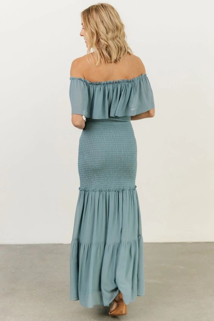 JH Dresses Amalfi Smocked Maxi Dress | Blue 11 JH Dresses Amalfi Smocked Maxi Dress | Blue