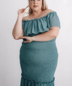 JH Dresses Amalfi Smocked Maxi Dress | Blue 23 JH Dresses Amalfi Smocked Maxi Dress | Blue