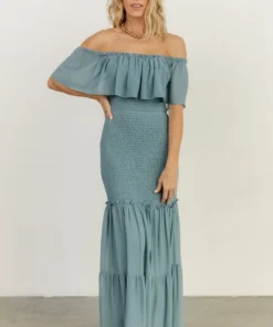 JH Dresses Amalfi Smocked Maxi Dress | Blue 15 JH Dresses Amalfi Smocked Maxi Dress | Blue