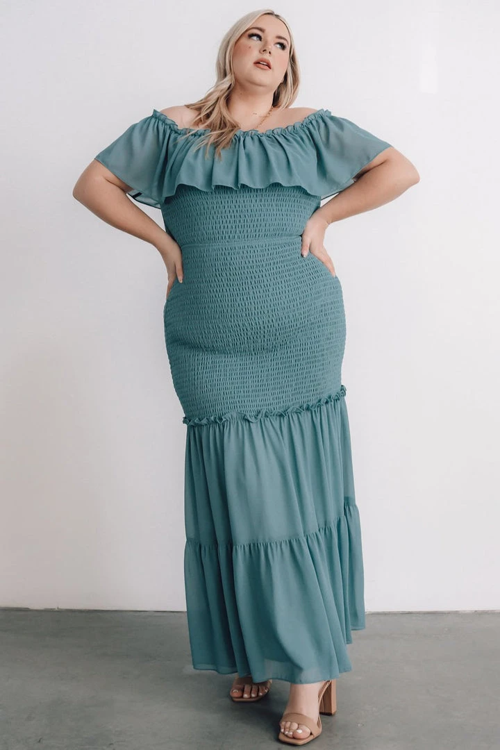 JH Dresses Amalfi Smocked Maxi Dress | Blue 2 JH Dresses Amalfi Smocked Maxi Dress | Blue