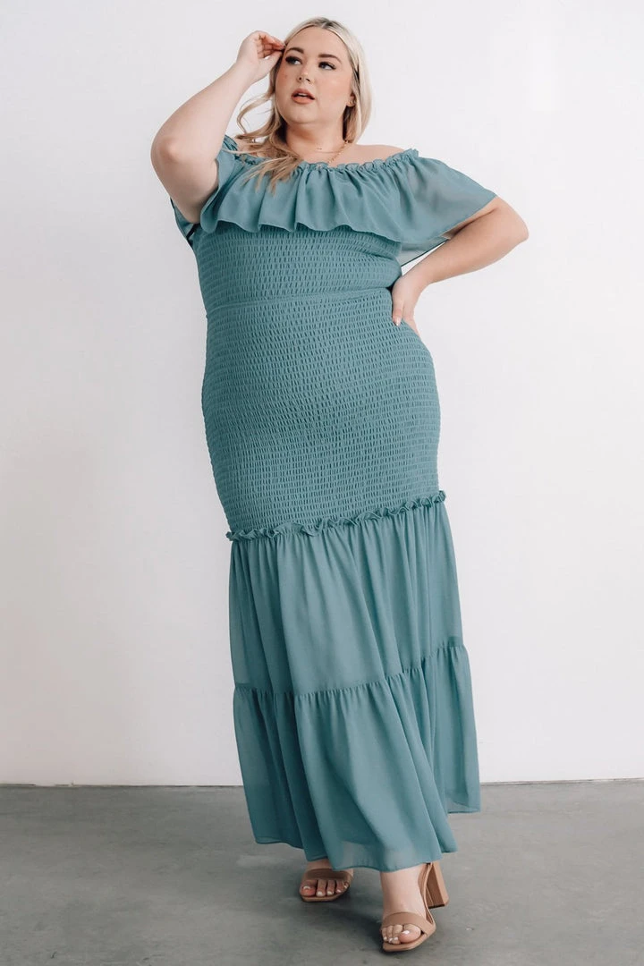 JH Dresses Amalfi Smocked Maxi Dress | Blue 5 JH Dresses Amalfi Smocked Maxi Dress | Blue