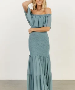 JH Dresses Amalfi Smocked Maxi Dress | Blue 17 JH Dresses Amalfi Smocked Maxi Dress | Blue