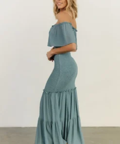 JH Dresses Amalfi Smocked Maxi Dress | Blue 18 JH Dresses Amalfi Smocked Maxi Dress | Blue