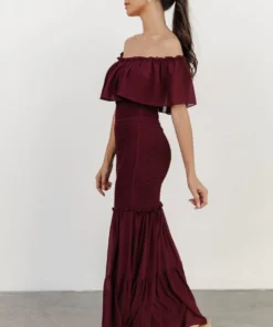 JH Dresses Amalfi Smocked Maxi Dress | Mulberry 14 JH Dresses Amalfi Smocked Maxi Dress | Mulberry