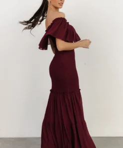 JH Dresses Amalfi Smocked Maxi Dress | Mulberry 17 JH Dresses Amalfi Smocked Maxi Dress | Mulberry