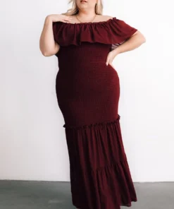 JH Dresses Amalfi Smocked Maxi Dress | Mulberry 19 JH Dresses Amalfi Smocked Maxi Dress | Mulberry