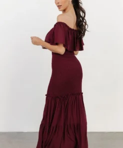 JH Dresses Amalfi Smocked Maxi Dress | Mulberry 13 JH Dresses Amalfi Smocked Maxi Dress | Mulberry