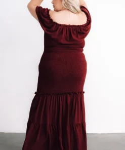 JH Dresses Amalfi Smocked Maxi Dress | Mulberry 20 JH Dresses Amalfi Smocked Maxi Dress | Mulberry