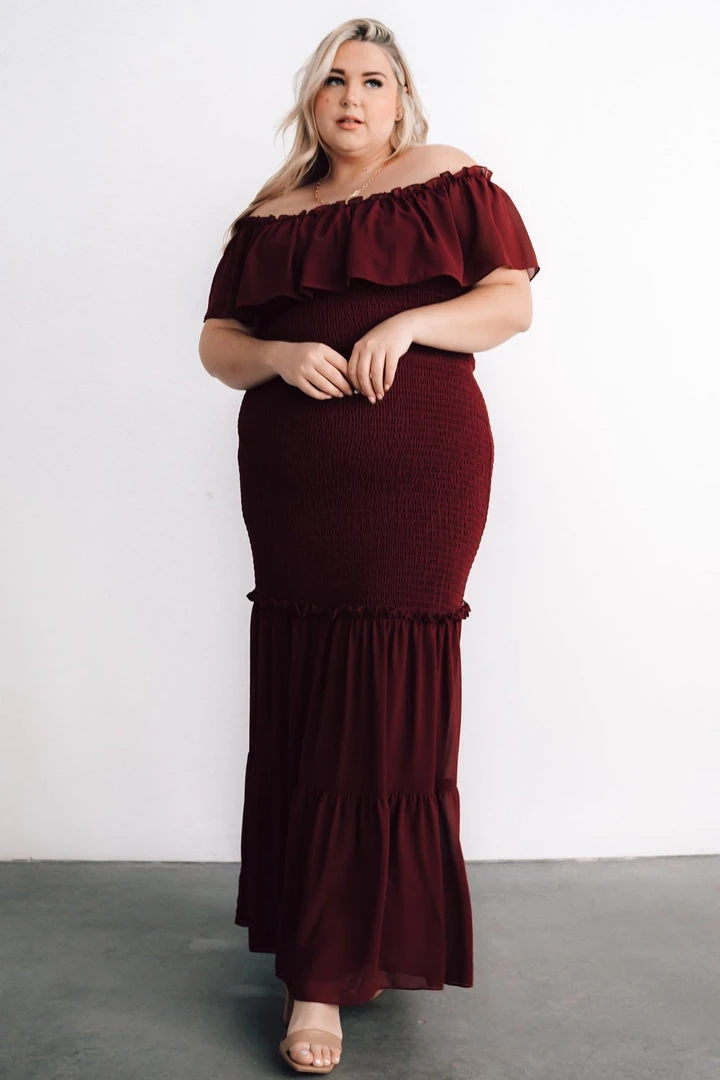 JH Dresses Amalfi Smocked Maxi Dress | Mulberry 8 JH Dresses Amalfi Smocked Maxi Dress | Mulberry