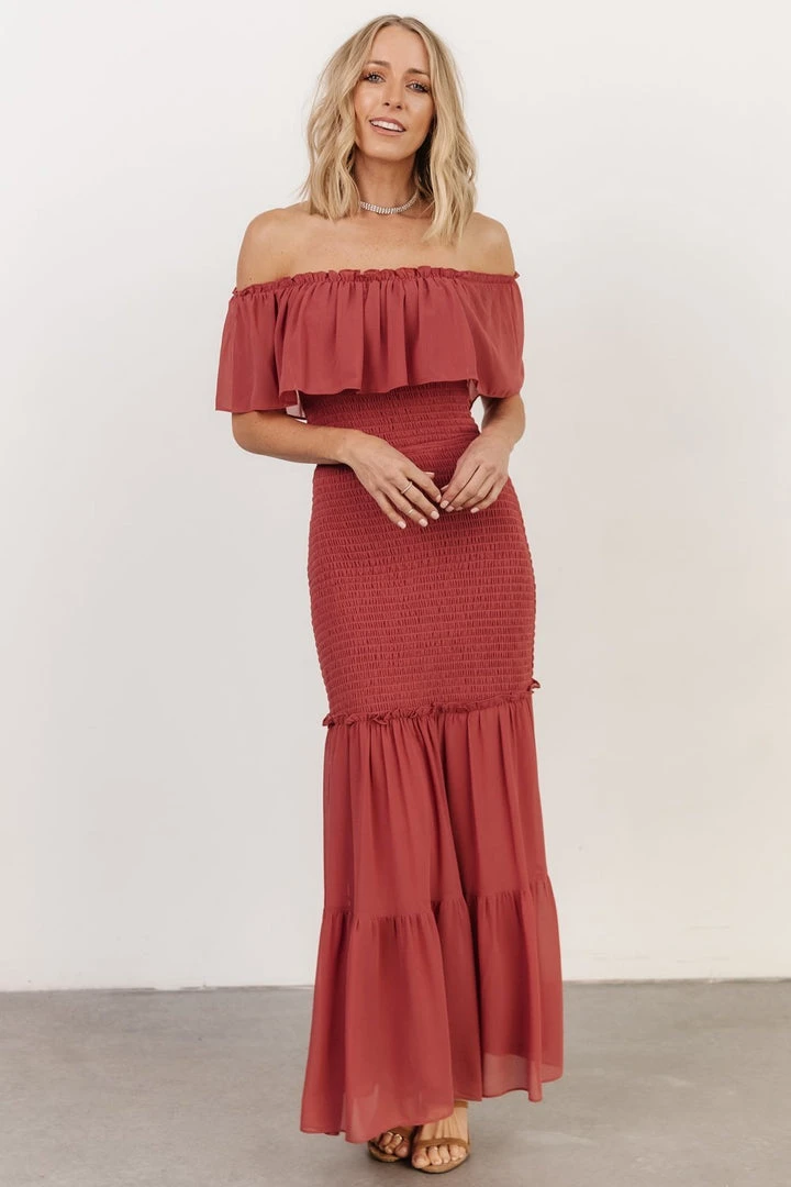 JH Amalfi Smocked Maxi Dress | Rose Dresses 3 JH Amalfi Smocked Maxi Dress | Rose Dresses