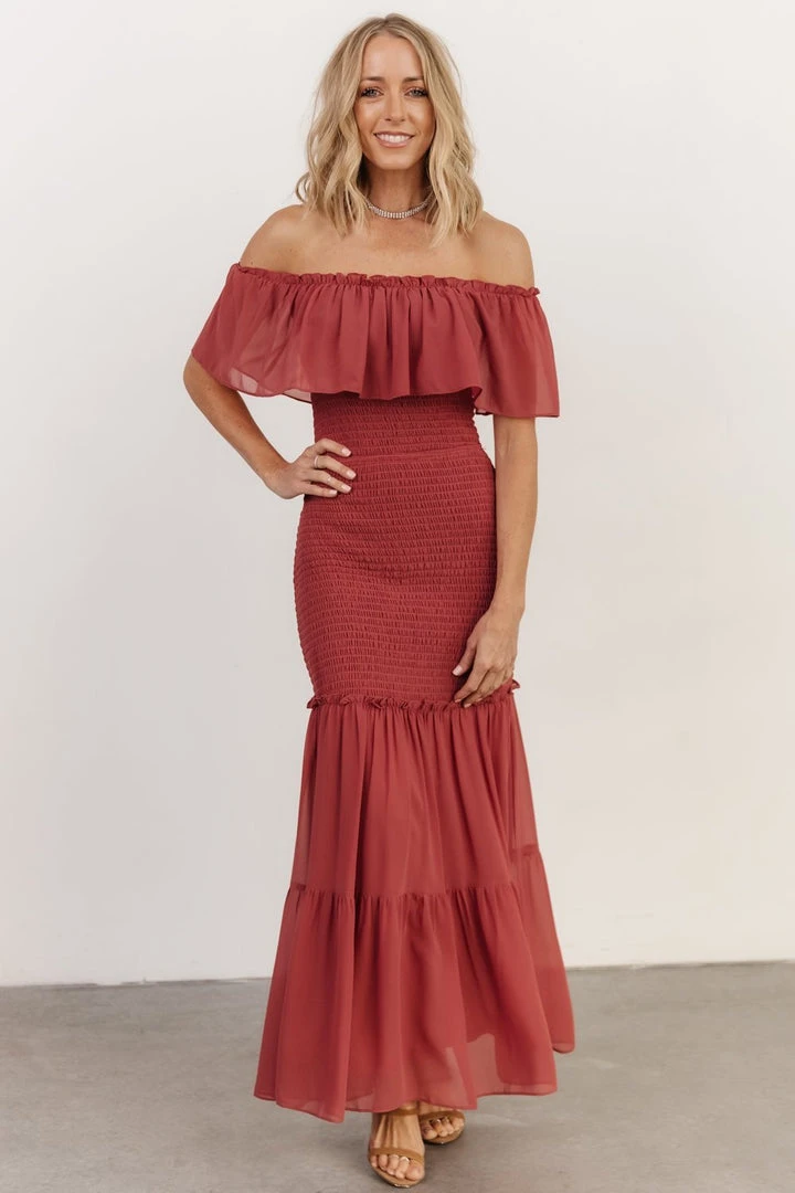 JH Amalfi Smocked Maxi Dress | Rose Dresses 1 JH Amalfi Smocked Maxi Dress | Rose Dresses