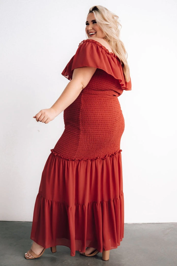 JH Dresses Amalfi Smocked Maxi Dress | Rust 5 JH Dresses Amalfi Smocked Maxi Dress | Rust