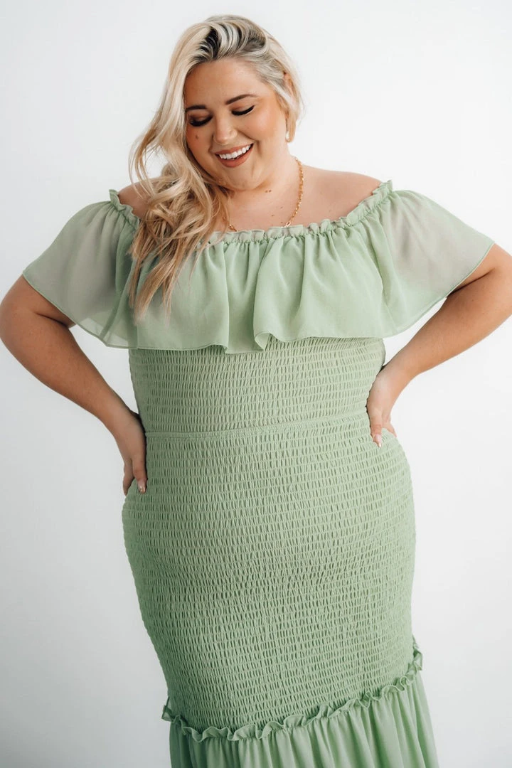 JH Dresses Amalfi Smocked Maxi Dress | Sage 12 JH Dresses Amalfi Smocked Maxi Dress | Sage