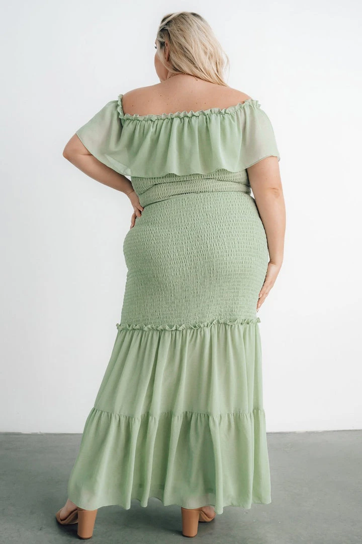 JH Dresses Amalfi Smocked Maxi Dress | Sage 11 JH Dresses Amalfi Smocked Maxi Dress | Sage