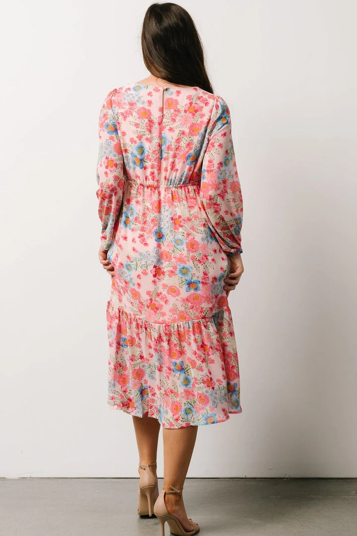 SL Amaretto Midi Dress | Pink + Blue Floral Dresses 3 SL Amaretto Midi Dress | Pink + Blue Floral Dresses
