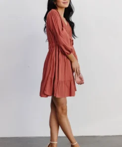 POL Dresses Amelia Boho Mini Dress | Rust 8 POL Dresses Amelia Boho Mini Dress | Rust