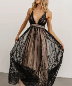 RR Anastasia Gown | Black Sequin Dresses