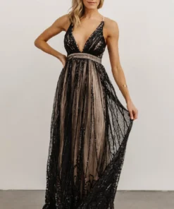 RR Anastasia Gown | Black Sequin Dresses