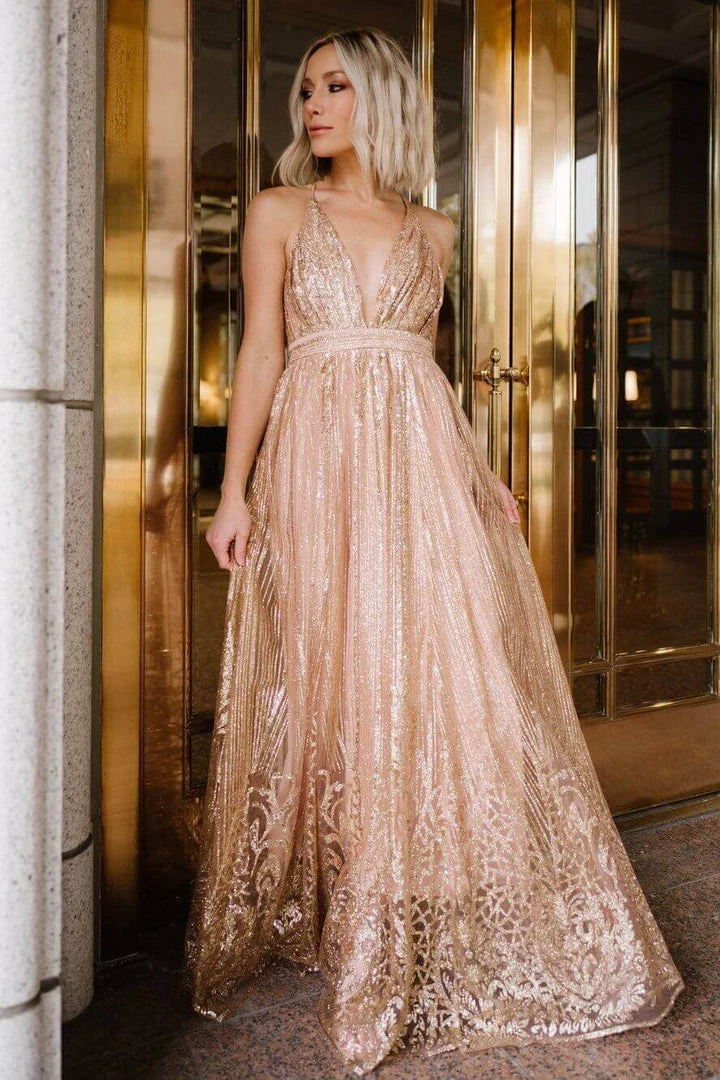 RR Anastasia Gown | Gold Sequin 3 RR Anastasia Gown | Gold Sequin