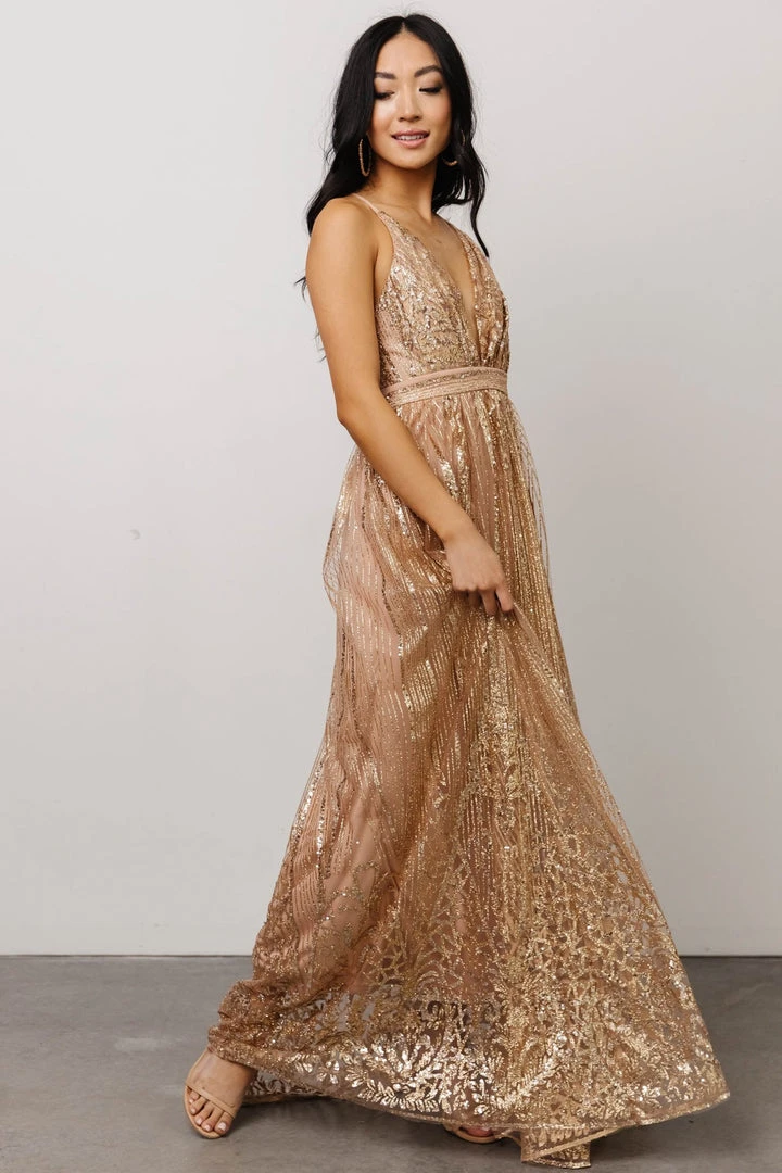 RR Anastasia Gown | Gold Sequin 8 RR Anastasia Gown | Gold Sequin