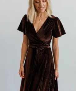 BB Custom Andi Ribbed Velvet Wrap Dress | Black Orchid Dresses 10 BB Custom Andi Ribbed Velvet Wrap Dress | Black Orchid Dresses