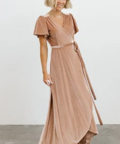 BB Custom Andi Ribbed Velvet Wrap Dress | Champagne Dresses 23 BB Custom Andi Ribbed Velvet Wrap Dress | Champagne Dresses