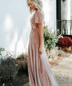 BB Custom Andi Ribbed Velvet Wrap Dress | Champagne Dresses 19 BB Custom Andi Ribbed Velvet Wrap Dress | Champagne Dresses