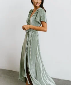BB Custom Andi Ribbed Velvet Wrap Dress | Dusty Sage 21 BB Custom Andi Ribbed Velvet Wrap Dress | Dusty Sage