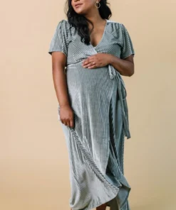 BB Custom Andi Ribbed Velvet Wrap Dress | Dusty Sage 24 BB Custom Andi Ribbed Velvet Wrap Dress | Dusty Sage