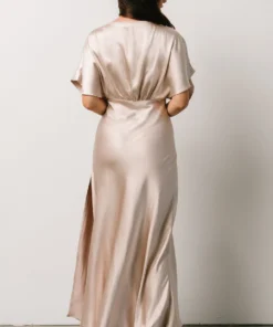 DF Anita Satin Dress | Champagne 10 DF Anita Satin Dress | Champagne
