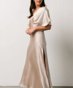 DF Anita Satin Dress | Champagne 13 DF Anita Satin Dress | Champagne