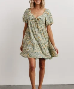 HAY Dresses Annette Mini Dress | Sage Multi Floral 15 HAY Dresses Annette Mini Dress | Sage Multi Floral