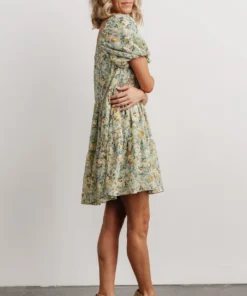 HAY Dresses Annette Mini Dress | Sage Multi Floral 14 HAY Dresses Annette Mini Dress | Sage Multi Floral