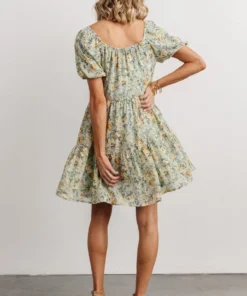 HAY Dresses Annette Mini Dress | Sage Multi Floral 12 HAY Dresses Annette Mini Dress | Sage Multi Floral