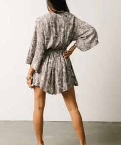 DF Anya Palm Leaf Romper | Charcoal Boho 10 DF Anya Palm Leaf Romper | Charcoal Boho